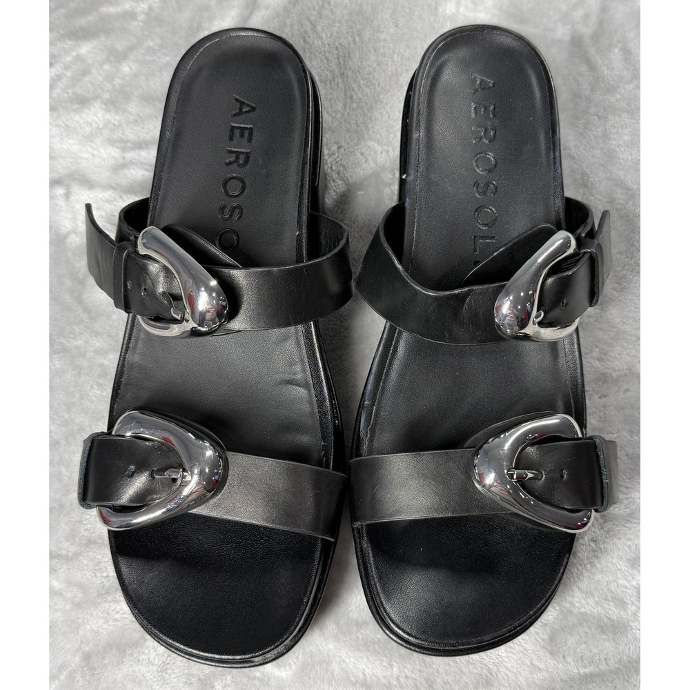 NWOT Aerosoles Womens 9.5 Chance Platform Sandals in Black Whimsigoth 90s Grunge